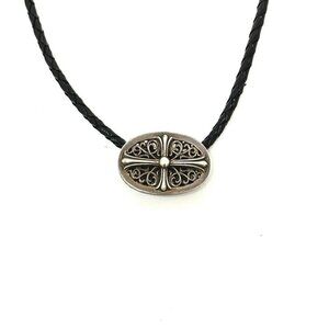 CHROME HEARTS Tiny classic loop tie Accessories Choker Necklace SV925 Black